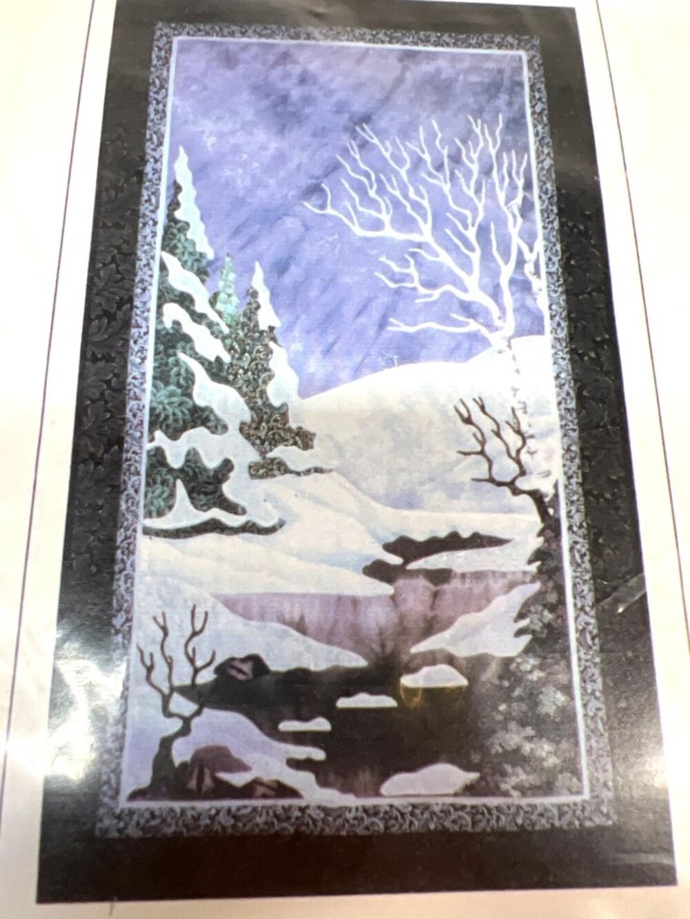 Four Seasons Winter Quilt Pattern By Bonnie Kaster With Tie-Dye Blue Fabric